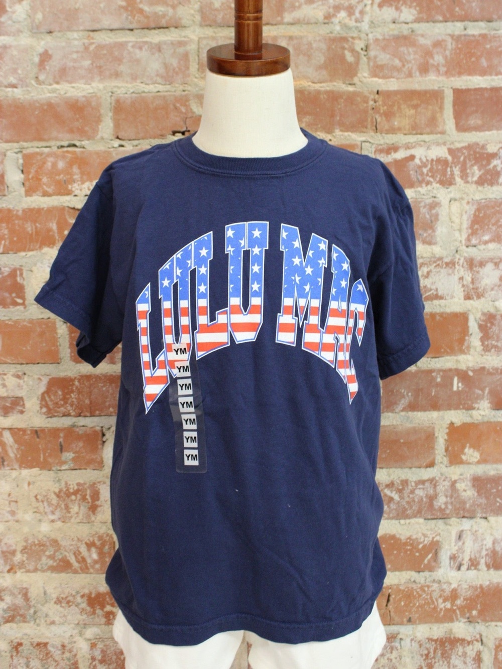 Lulu Mac Stars & Stripes Navy Youth Comfort Colors Tee